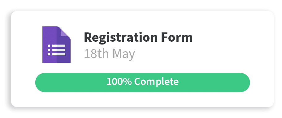 Registratie 100%